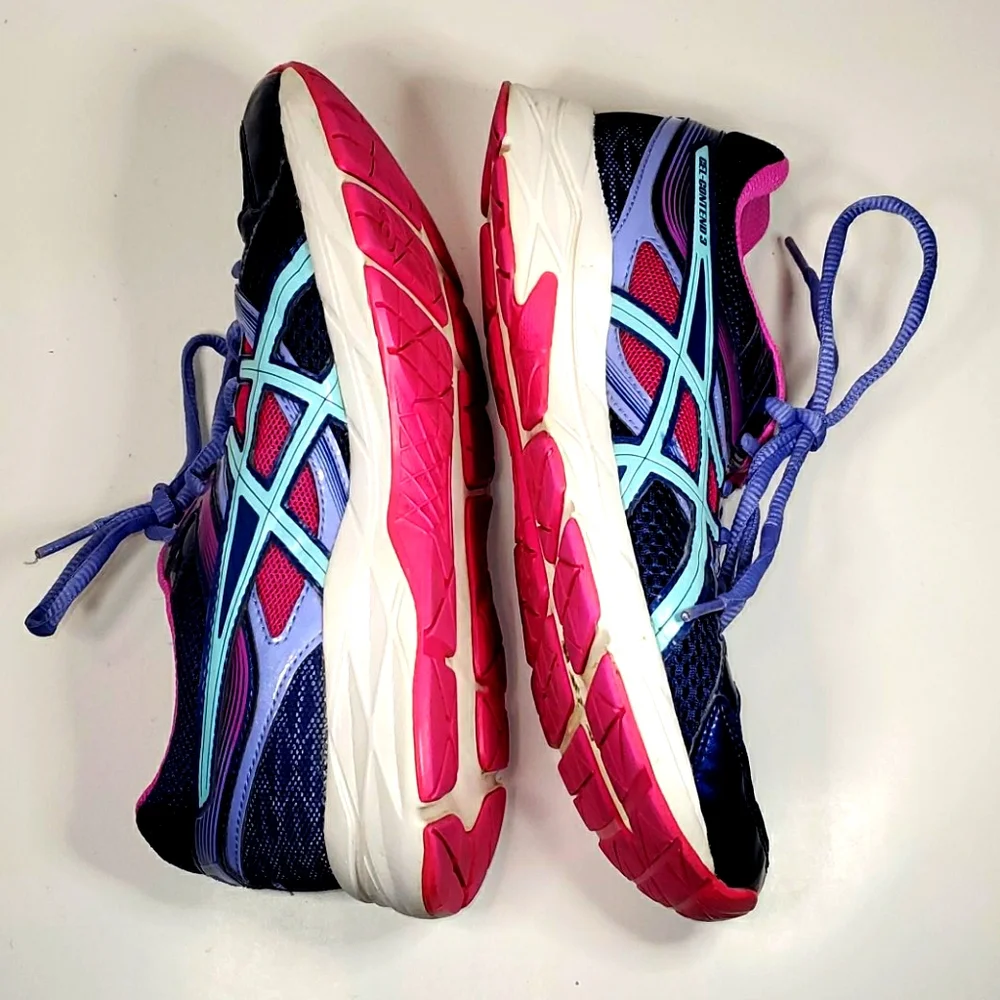 ASICS T5F9N Pink Blue Gel Contend 3 Sneakers EUC - Picture 11 of 13